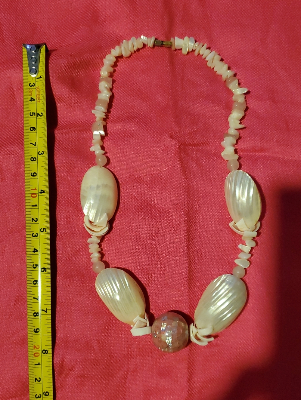 Cream Shell Bead Statement Necklace - Unbranded